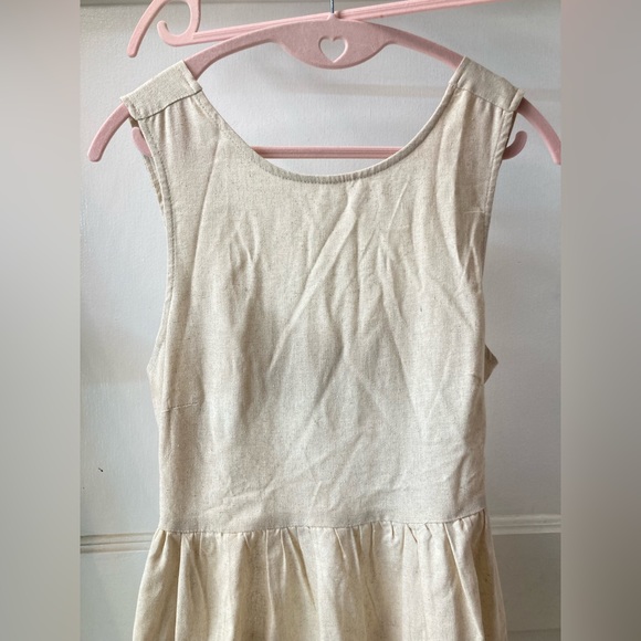Petal + Pup Leisl Linen Dress in Beige - Picture 5 of 9
